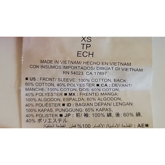 Old Navy blue gray striped 3/4 raglan sleeve t shirt XS - Picture 5 of 6